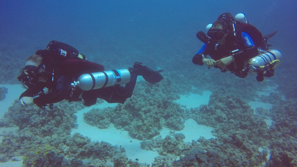 Rebreather Kurs einer Tauchausbildung
